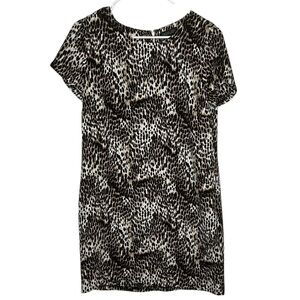 Rachel Zoe Dress Animal Print‎ Short Sleeve Sheath Dress Women's Size 6